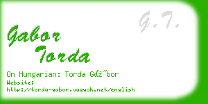 gabor torda business card